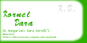 kornel dara business card